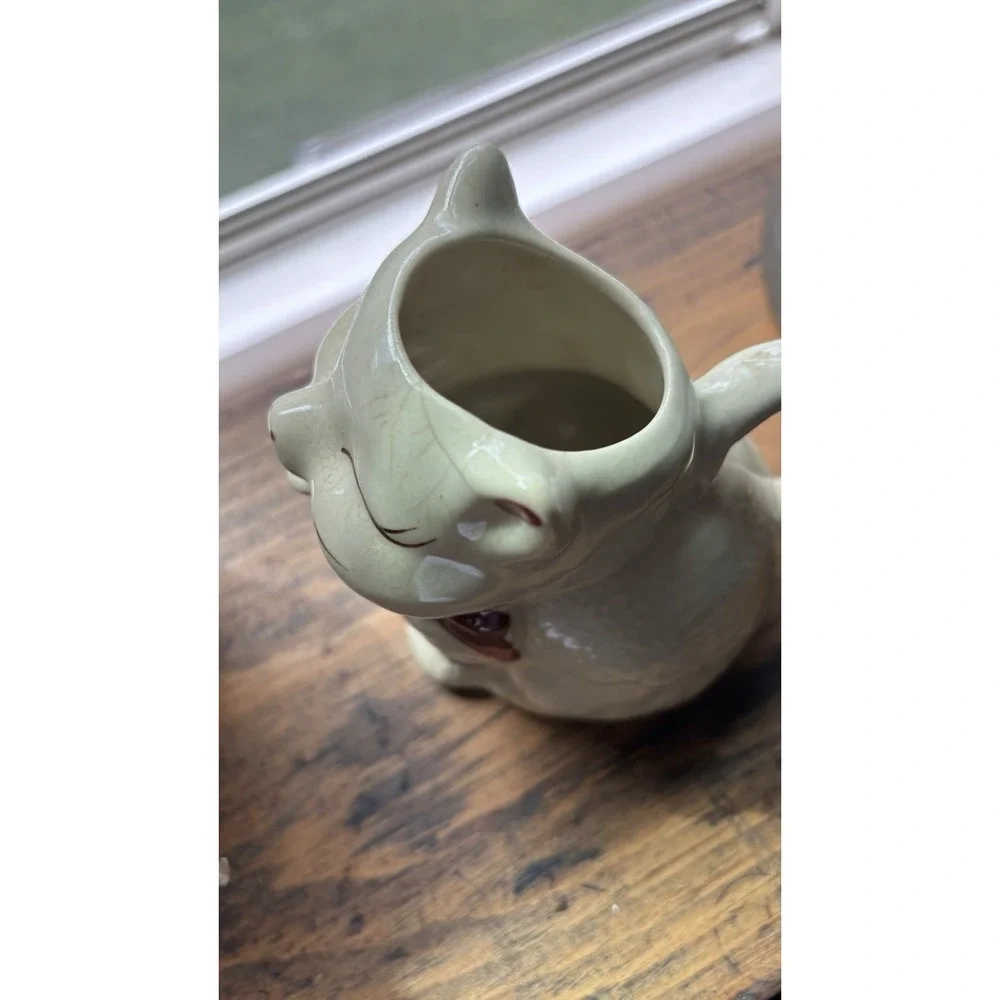 Vintage Shawnee Puss 'n Boots Kitty Cat Creamer Pitcher USA Patented Signed Cat